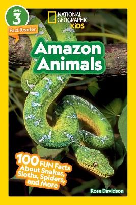 Picture of National Geographic Readers: Amazon Animals (L3): 100 Fun Facts About Snakes, Sloths, Spiders, and More